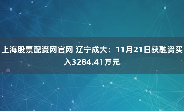 上海股票配资网官网 辽宁成大：11月21日获融资买入3284.41万元