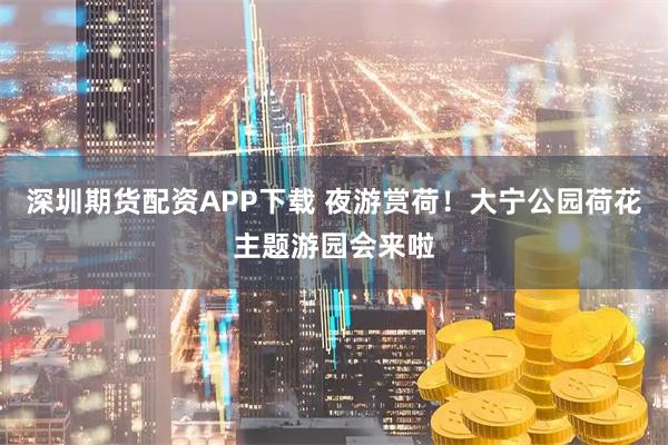 深圳期货配资APP下载 夜游赏荷!大宁公园荷花主题游园会来啦